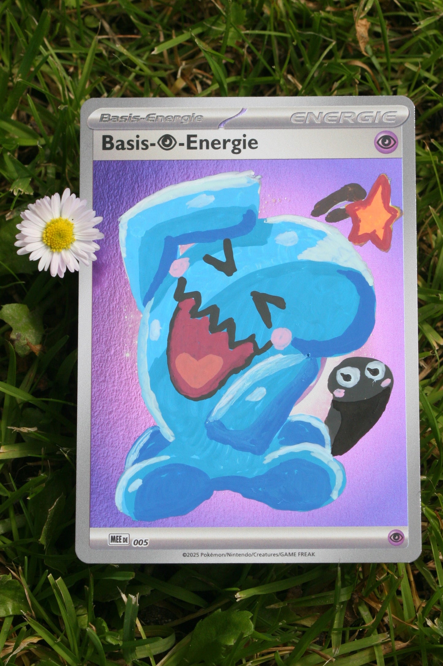 Handbemalte Pokémon-Energiekarte – Motiv: Woingenau
