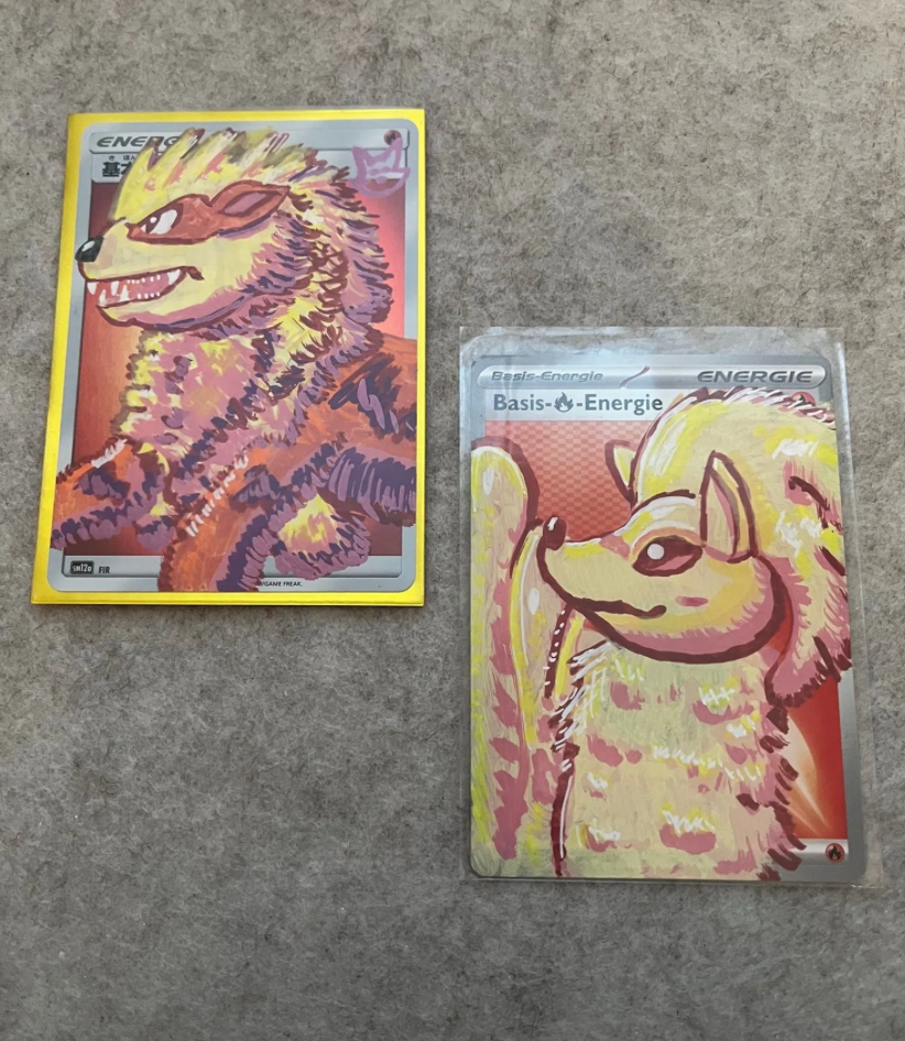 Individuell bemalte Pokémon Energy Karte – Wunschmotiv ✨